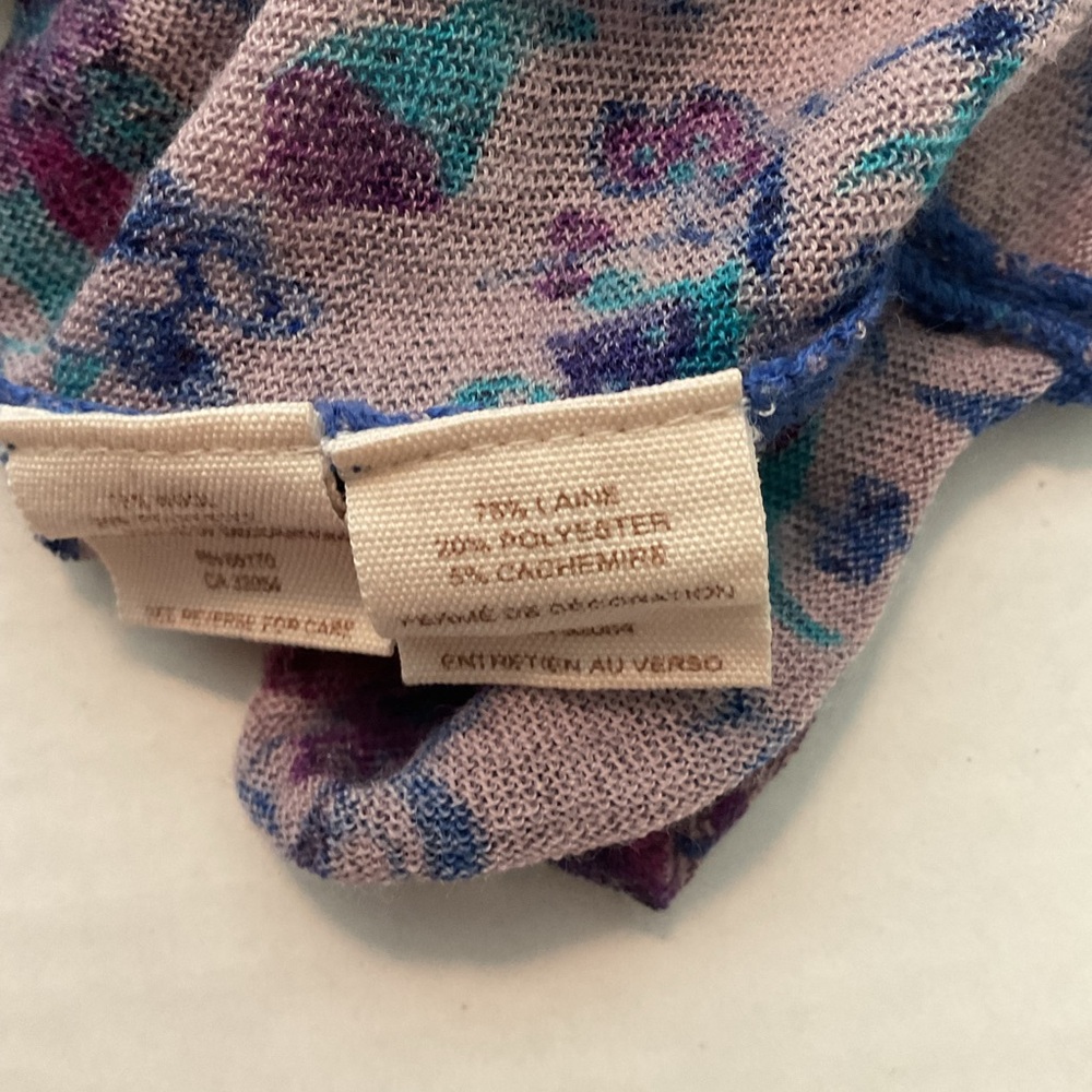 Free People Purple Floral Blouse‎ with Orange Accents - Picture 10 of 11